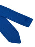 royal blue knitted tie with pointed end